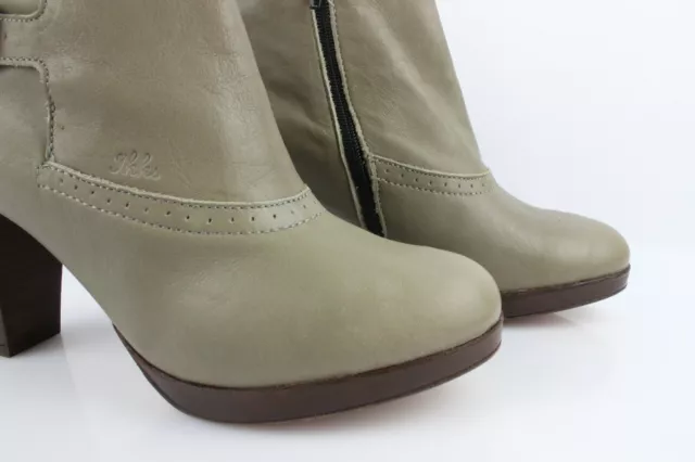 IKKS Bottines Talons Tout Cuir Taupe Clair T 39 --> 40 Très bon état 3