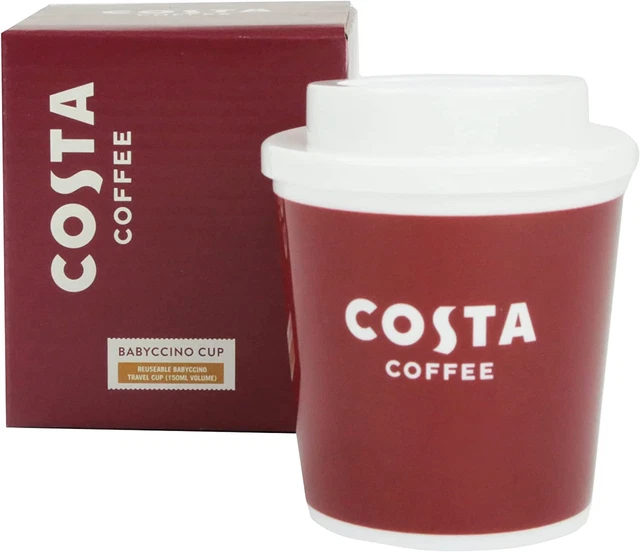 Taza de viaje Costa Coffee Babyccino para niños - taza de viaje pequeña Costa café reutilizable