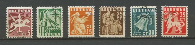 Lithuania Litauen Lietuva 1940 used/CTO Mi 437-442 Sc 317-322 Peace issue