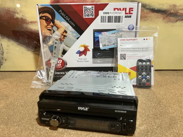 PYLE PLTS78DUB 7" TOUCH SCREEN CD/DVD/MP3 Car Player w/USB AUX Receiver Untested