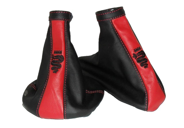 Cuffia In Vera Pelle Per Leva Cambio E Freno Alfa Romeo 147 - Cuciture Nere, Fatto A Mano In Italia - Foto 9