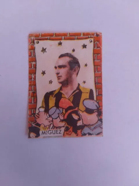 collectible card of the great soccer player world champion Oscar Miguez
