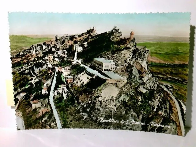 Republica di S. Marino. Panorama. Alte Ansichtskarte / Postkarte farbig. gel. ca
