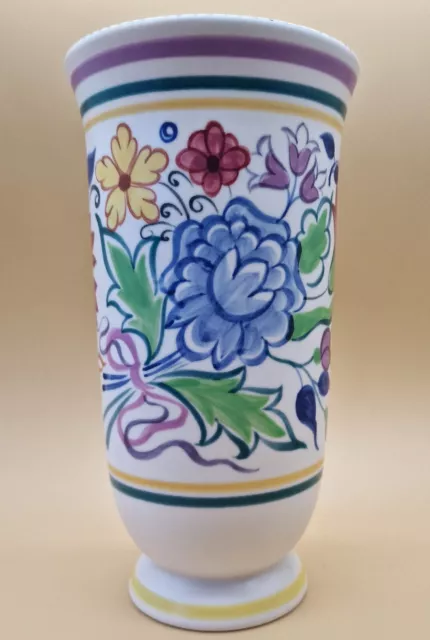 Large Traditional Poole Flower Vase BN Pattern Clarice Heath