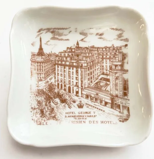 Vintage Limoges Porcelain Tray George V Hotel Paris France A. Lanternier & Co.