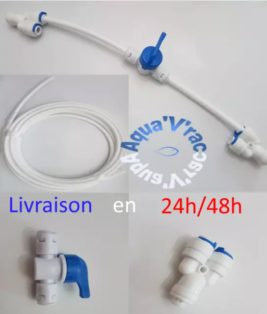 Raccord Y vanne balle 1/4 RO Bypass rinçage osmoseur / frigo américain aquarium