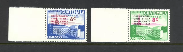 N482 Guatemala 1963 Unesco Oveprinted 2v. MNH