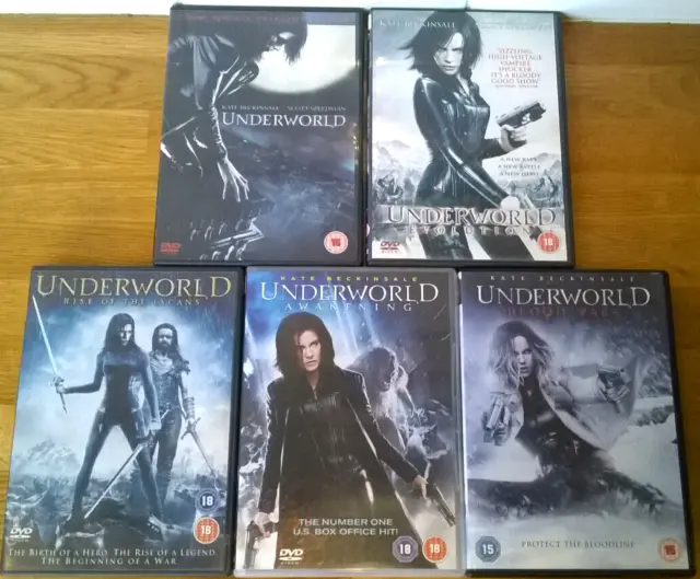 Underworld Complete 5x DVD Collection Kate Beckinsale Blood Wars Awakening