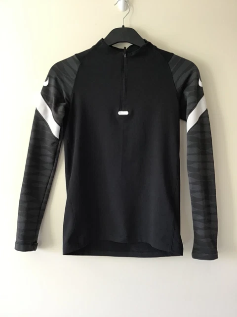 Adidas DRY FIT Felpa Top Nera Track Ragazzi 137-147 cm Giacca Media con Cerniera