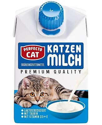 27x Perfect Cat leche de gato 200 ml alimento mascota gatitos reemplazo de leche materna