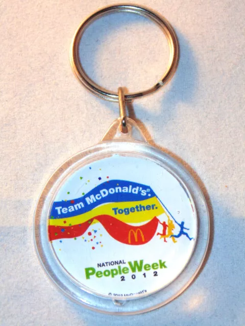 McDonald's Arch Plastic Key Chain Ring People Week 2012 Advertising Collectible