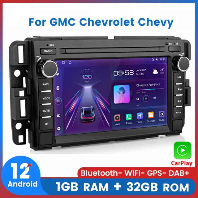 For Chevrolet GMC Buick Chevy CarPlay Android Car Radio Stereo GPS NAVI BT WIFI