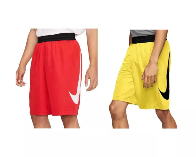 mens nike HBR basketball shorts loose fit small medium large red yellow CU4327