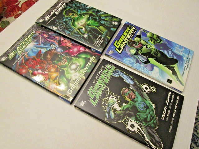 DC Lot Of 4 GREEN LANTERN HC/DJ TPB  Geoff Johns ORIGIN REBIRTH/Blackest Night
