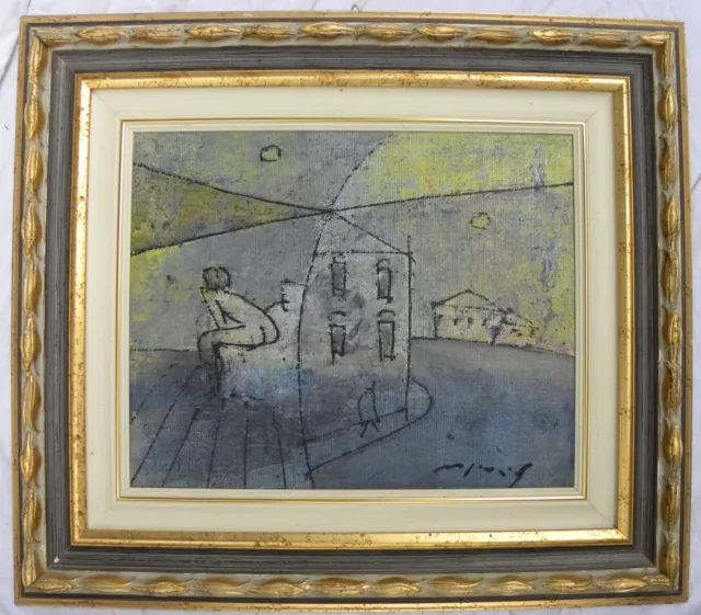 Franco ROGNONI (Milano 1913-1999) SERA di LUNA OLIO su tela cm 33x41 anni '80