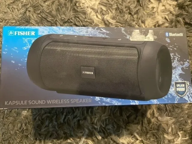 Fisher Kapsule Wireless Speaker-BLUETOOTH BLACK