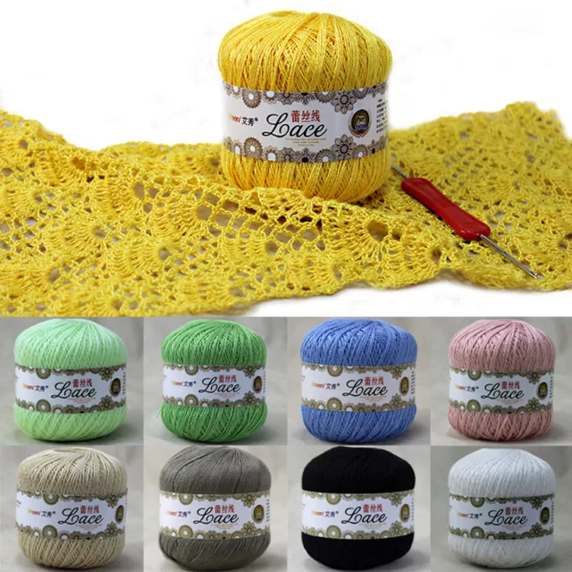 50g/ball Lace Cotton Wool Yarn Hand Knitting Crochet Line Thread Embroidery DIY