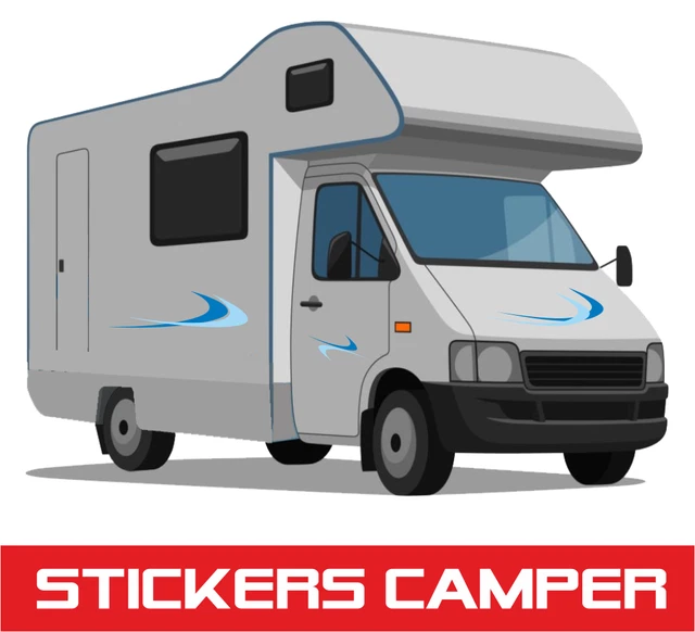 Acquista Caravan Camper Camper Adesivi Per Il Corpo Albero Di Cocco Bussola Decalcomanie Grafiche Nero In Italia A Partire Da 5.04 - Foto 8