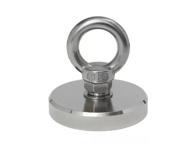 MAGNEDAUM® 6 St.Lastmagnet 48 mm Durchmesser, Ösenmagnet Angelmagnet Trägt 80 kg 2