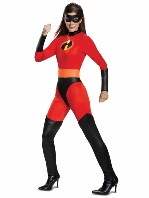Mrs Incredible Classic Disney Pixar The Incredibles Superhero Womens Costume L