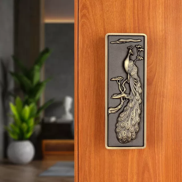Peacock Door Handle for Main Door Handl 8 inches, Pack of 2 ,Antique Finish
