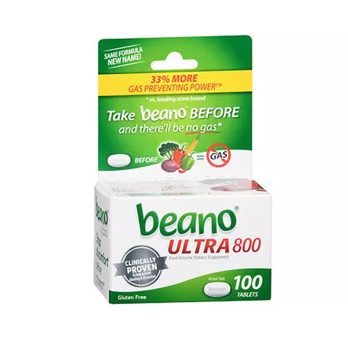 Beano Nourriture Enzyme Complément Alimentaire Comprimés Nombre De 1