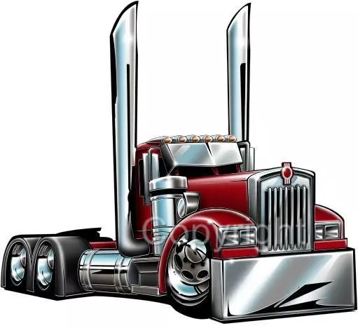 KENWORTH BIG RIG Semi Truck Cartoon Tshirt 2015 Freight Hauler $17.95 -  PicClick
