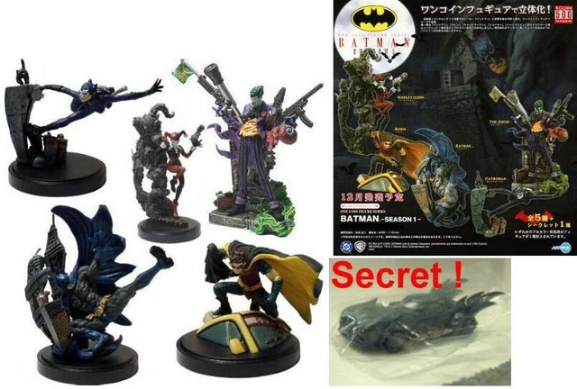 Batman Set 6 Figure KOTOBUKIYA ONE COIN SEASON 2 – Con Batmobile, Giappone - copertina
