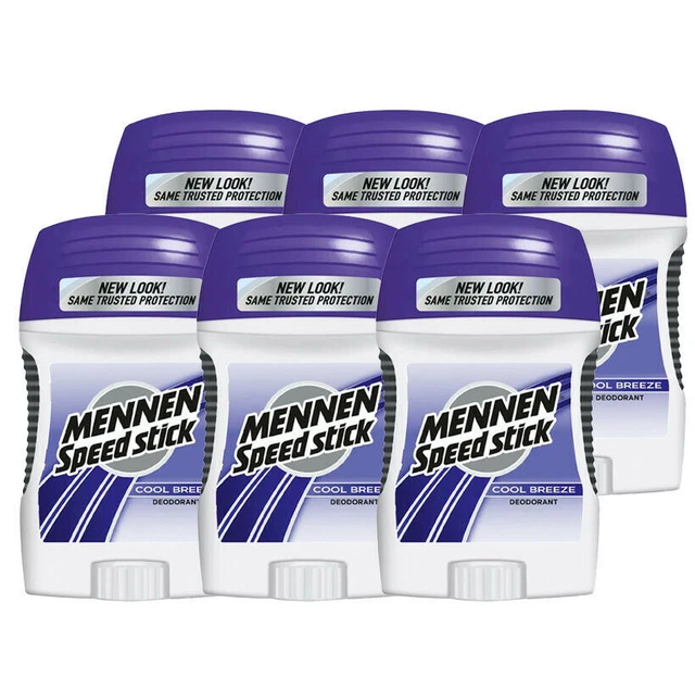Mennen Speed Stick COOL BREEZE Lot de 6 bâtons déodorants sans aluminium