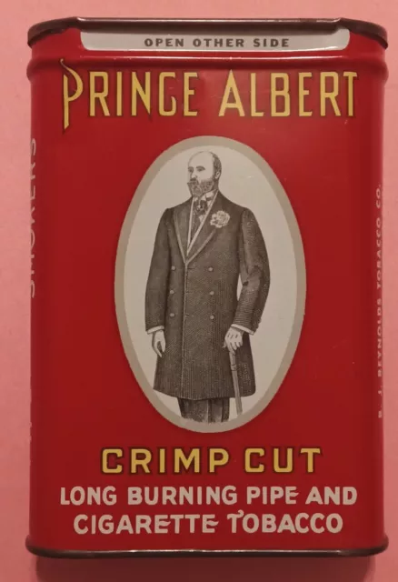 Vintage Antique Prince Albert Crimp Cut Long Burning Pipe Cigarette Tobacco Tin