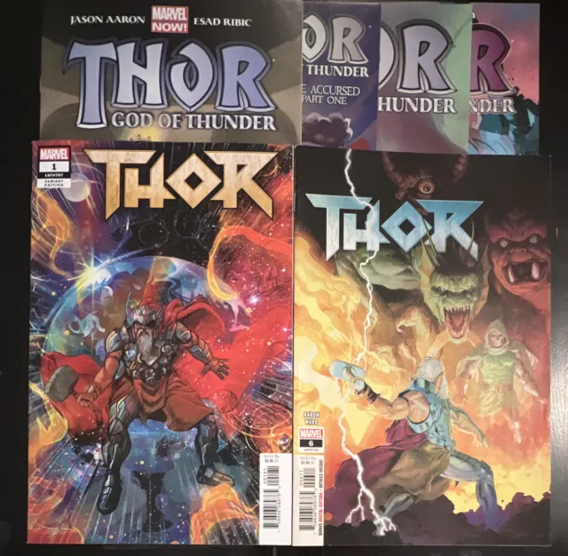Thor God Of Thunder 4 13 18 21, Thor 2018 #1 1:25 Ward #6 ~VG/FN
