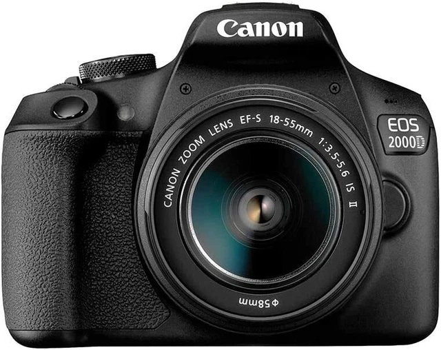 Canon EOS 2000D / Rebel T7 24.1MP CMOS 1080p DSLR Camera + EF-S 18-55mm Lens
