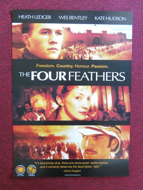 THE FOUR FEATHERS Vhs Video Poster Heath Ledger Kate Hudson 2002 14 24 the-four-feathers-vhs-video-poster-heath-ledger-kate-hudson-2002-14-24