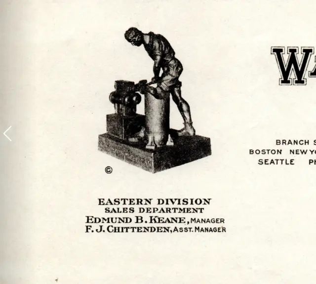 1919 Walworth Manufacturing Co. Letterhead Boston Customer Letter Labor Costs