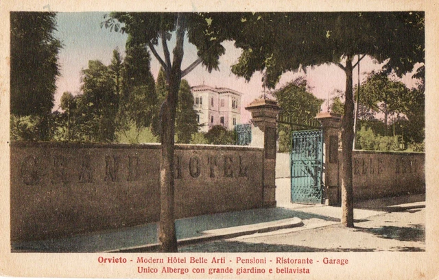 ORVIETO - TERNI- Modern HOTEL Belle ARTI,- VG, 1930 ORVIETO - TERNI- Modern HOTEL Belle ARTI,- VG, 1930