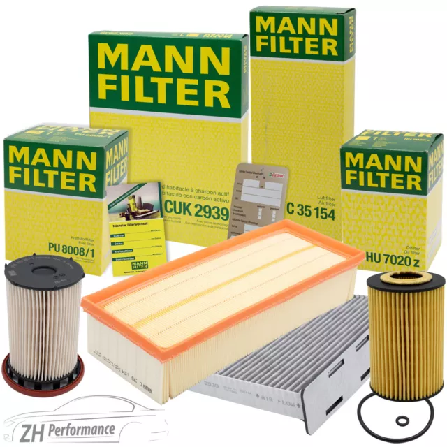 Mann-Filter Inspektionspaket Filtersatz Für Seat Vw Tiguan 5N 2.0 Tdi Ab Bj 11