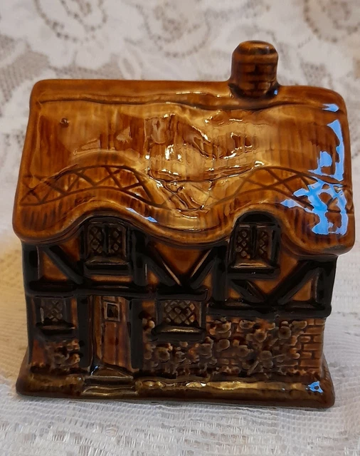 VINTAGE SZEILER STUDIO Pottery Cottage House Money Box Ceramic