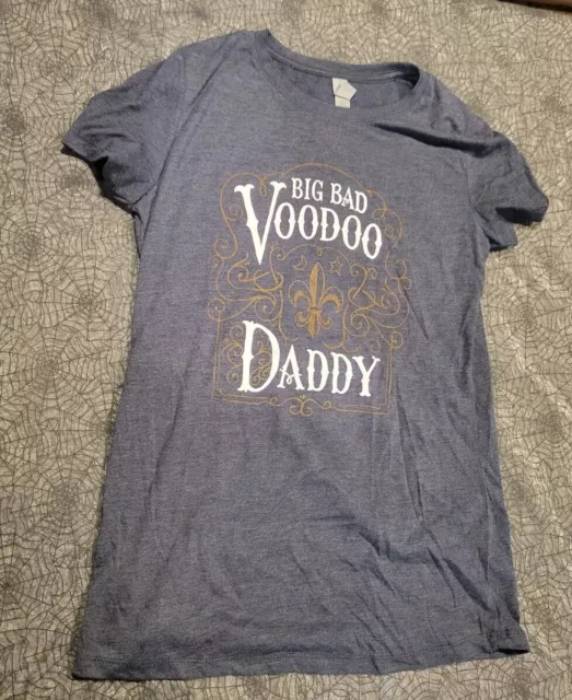 Big Bad Voodoo Daddy Shirt Swing Jazz Womens Size Large fleur-de-lis Small XS