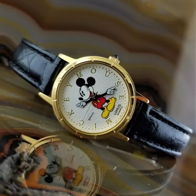 Womens LORUS by Seiko Mickey Mouse Coin Bezel Animated Hands Watch