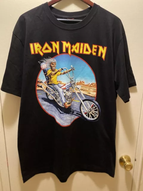 Iron Maiden “Somewhere Back In Time” 2008 Tour Concert Modern Boot Shirt Size XL