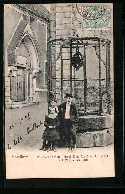CPA Montlhéry, Porte d´Entrée de l´Hotel-Dieu 1905
