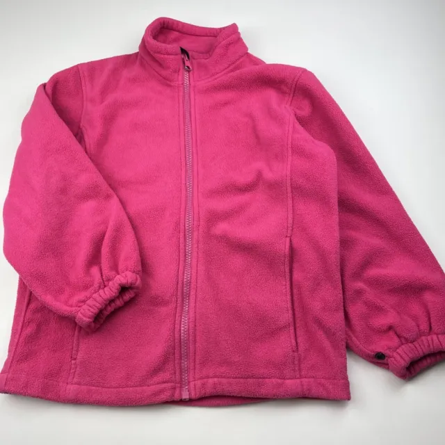 Girls size 10, Crane, pink fleece zip up sweater, GUC