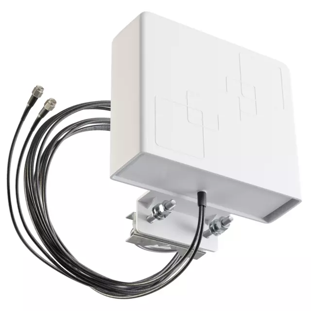 5G LTE Antenne Außenantenne MiMo 2x 9 dBi Multiband Xoro HAN 2346 SMA 5m Leitung