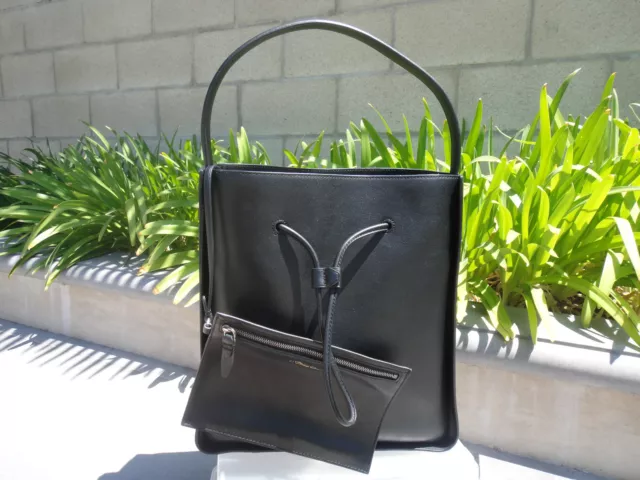 3.1 Phillip Lim SOLEIL LARGE Black Smooth Leather Bucket Bag, No Dustbag or Tags