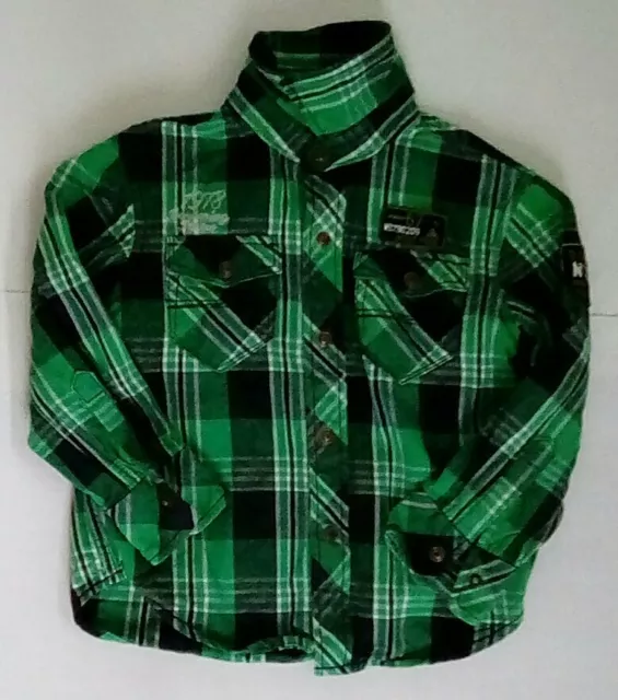 NEXT Stylish Green & Navy Chequered Green & Navy Blue Boys Shirt Size 4 Years