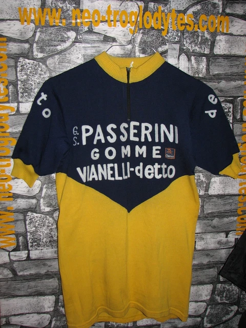 Maillot Cycliste Vintage Laine – GS Peugeot – Années 70 – Pour Eroica