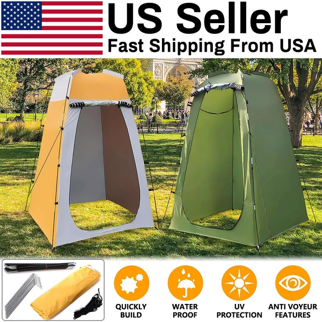 POP UP CAMPING Shower Tent Portable Green Outdoor Privacy Toilet
