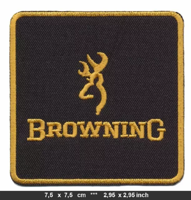 BROWNING Aufnäher Aufbügler Patches Waffen Gewehre Pistolen Messer Anglerzubehör