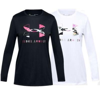 Under Armour UA Tech Girls Teens T Shirt Running Long Sleeve Sports Tee Top