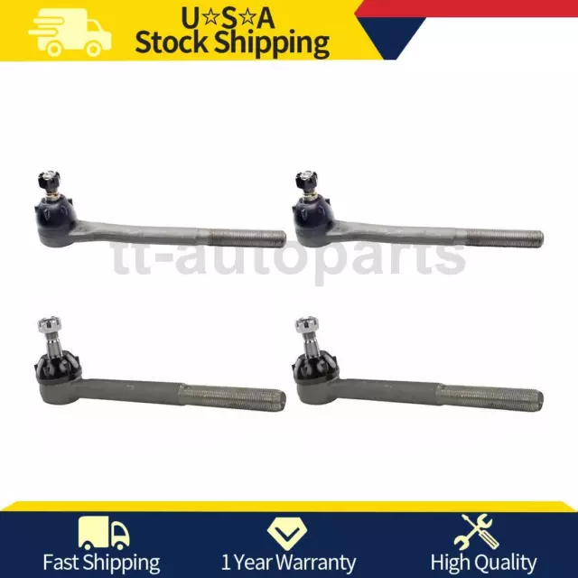 4PC Mevotech Front Inner Outer Tierod Tie Rod End For 1971 Chevrolet Bel Air